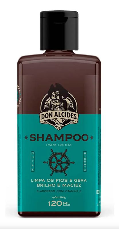 Shampoo Don Alcides Calico Jack 120ml - Shampoo premium com essência de limão siciliano